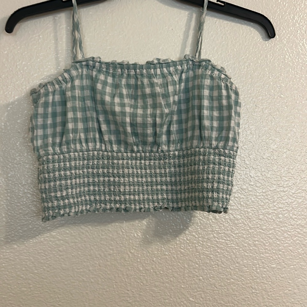 American Eagle Outfitters Green Checkered Camisole - Picture 3 of 6